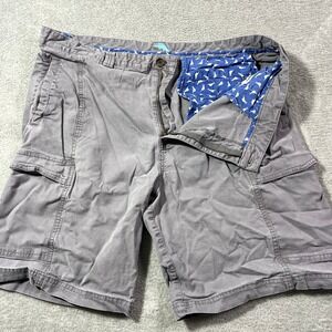 Tommy Bahama Cargo Shorts Men's Size 40 Gray Fishing‎ Marlin Print Outdoorsy